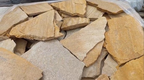 Плитняк златолит жёлтый для цоколя купить в Арамиле