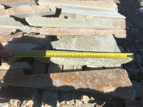 Горбушка златолит золотистый для облицовки купить в Арамиле