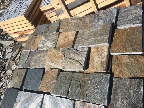 Плитка пилёная златолит Уральский для цоколя, отмостки купить в Арамиле