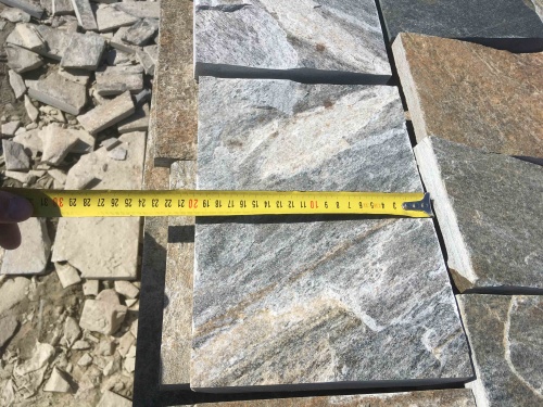 Плитка пилёная златолит Уральский для цоколя, отмостки купить в Арамиле